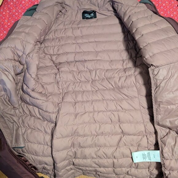 Down Puffer Mountain Hardwear 3 in 1 Long Coat Nylon Waterproof Jacket - Picture 7 of 13